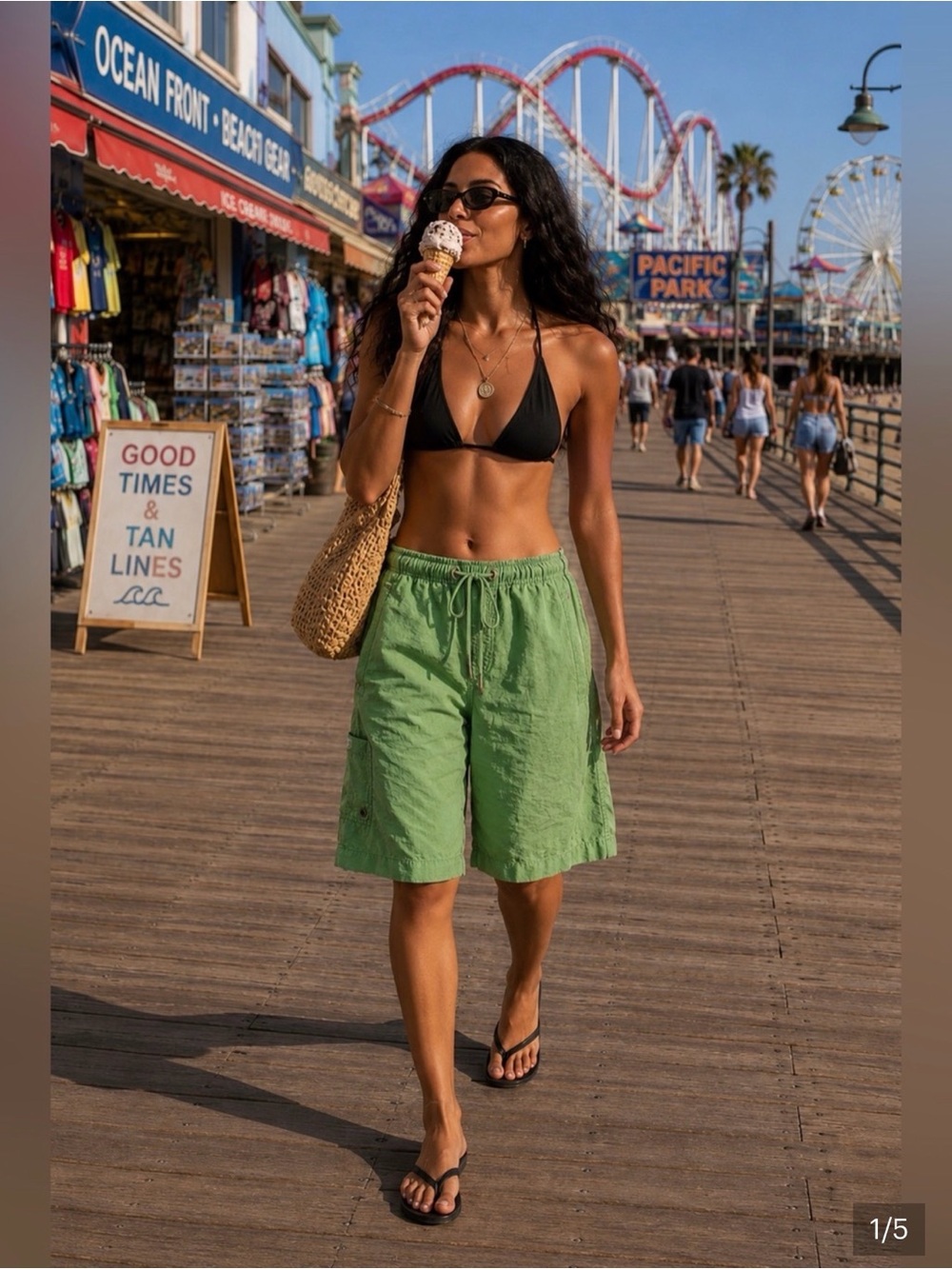 We The Free down by the bay Bermuda shorts